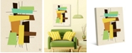 Creative Gallery Brick a Brack in Citrus Yellow, Lime Brown 36" x 24" Canvas Wall Art Print